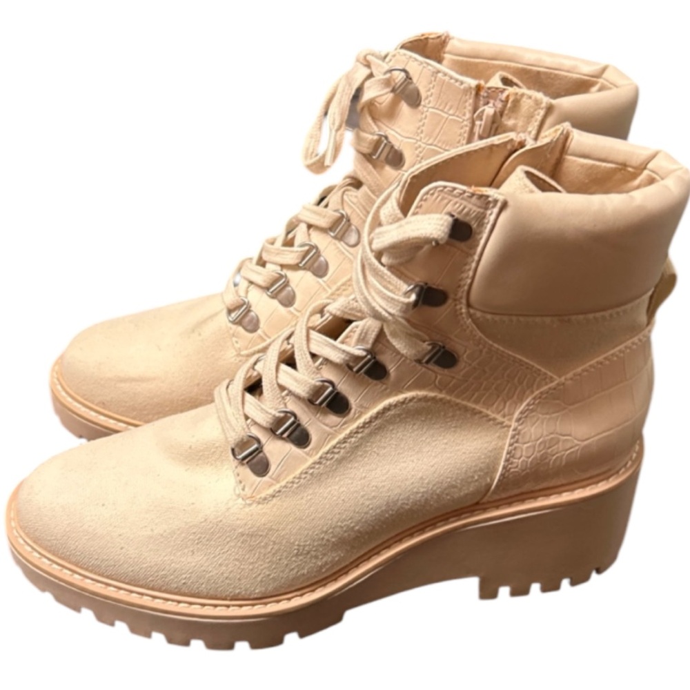 Dolce Vita Ivory Combat Boots NEW without box Size 10